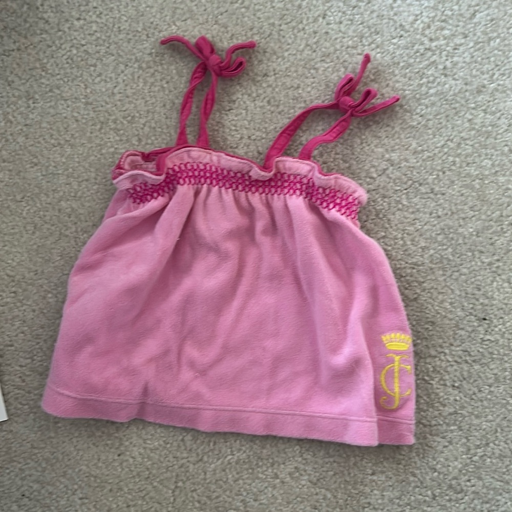3-6 month so cute girls juicy terry cloth dress or coverup / top authentic pink